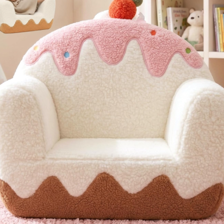 Lamb's Fleece Portable Backpack Sofa for Girls